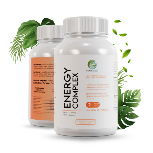 Energy Complex con Vitamina C, Cafe&iacute;na, Taurina y Guaran&aacute; — BioActive Labs Farma