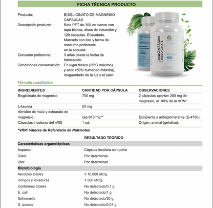 Bisglicinato de Magnesio con L-Taurina — BioActive Labs Farma