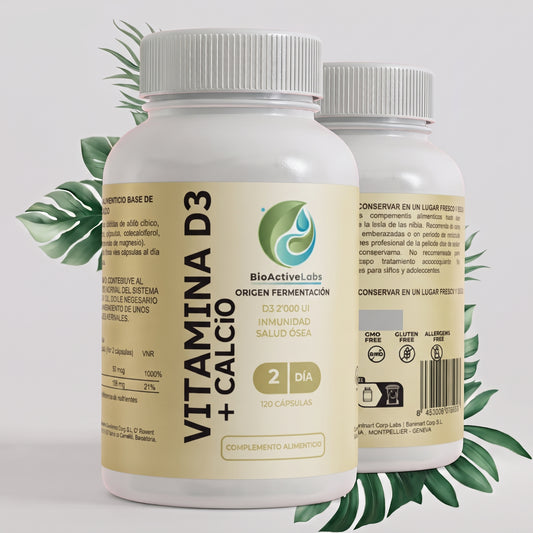 Vitamina D3 50 µg con Calcio | 120 cápsulas vegetales