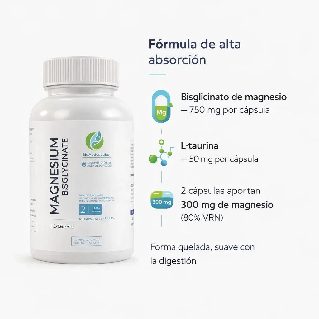 Bisglicinato de Magnesio con L-Taurina — BioActive Labs Farma